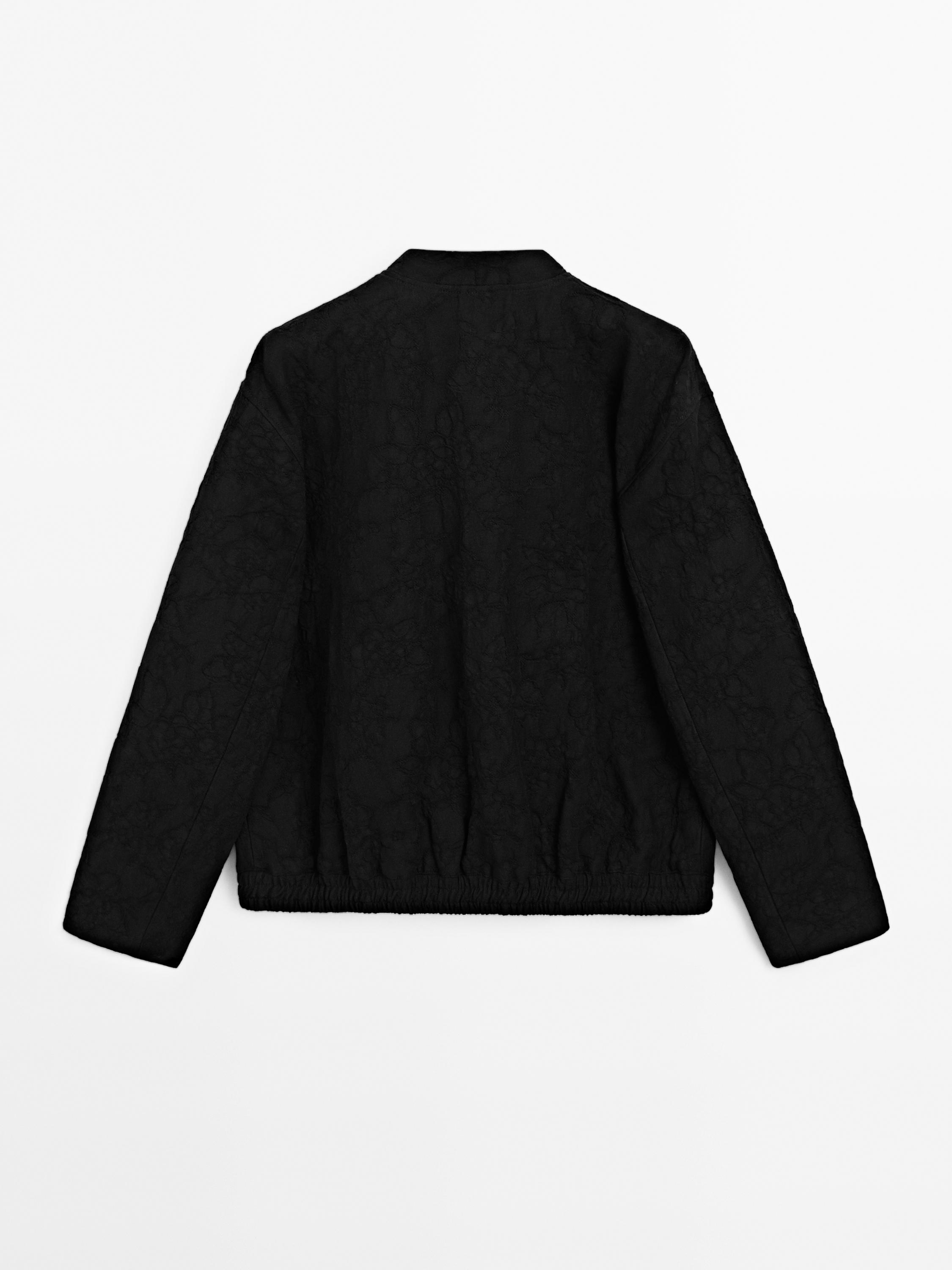 100% cotton oversize bomber jacket